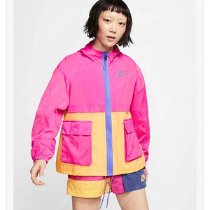 나이키 우먼스 바람막이 핑크 오렌지 택포