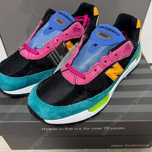 [24만]뉴발란스 Made in USA 992 그린/핑크 새상품(275)