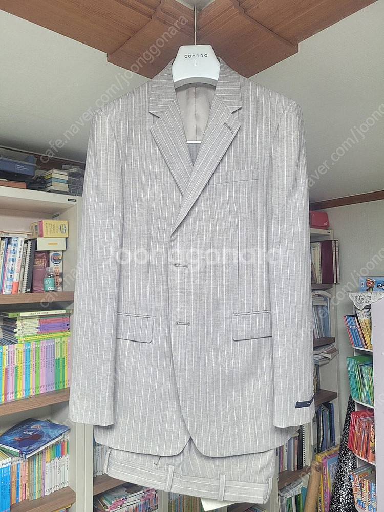 코모도 라이트그레이스트라이프 정장 상의105하의86 새...--0