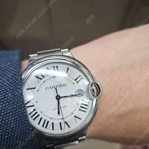 까르띠에 발롱블루 42mm 가죽 시계