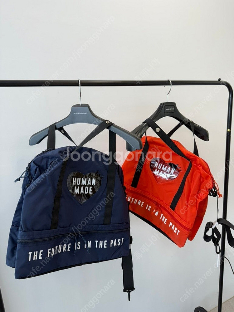 휴먼메이드 보스턴 백 오렌지 & 네이비--0