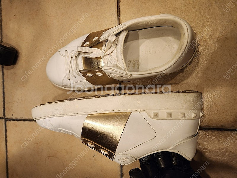 정품 발렌티노 히든 골드 스니커즈--4