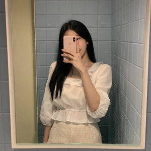 온트 데이지블라우스 아이보리 화이트