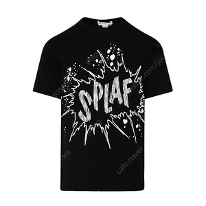 (M) 꼼데가르송 셔츠 SPLAF 로고 반팔티 블랙