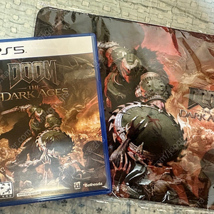 ps5 둠 다크에이지 특전코드 미사용+마우스패드 미개봉 택포