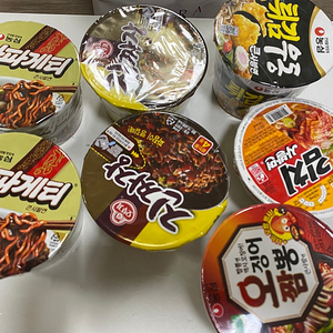 [미개봉새제품] 컵라면 종류별 모두다해서 7개일괄 = 단돈 6,900원