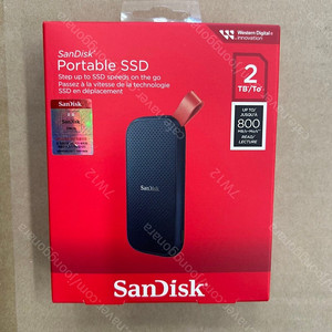 샌디스크 포터블 외장 SSD E61 2TB 800MB/s 블랙