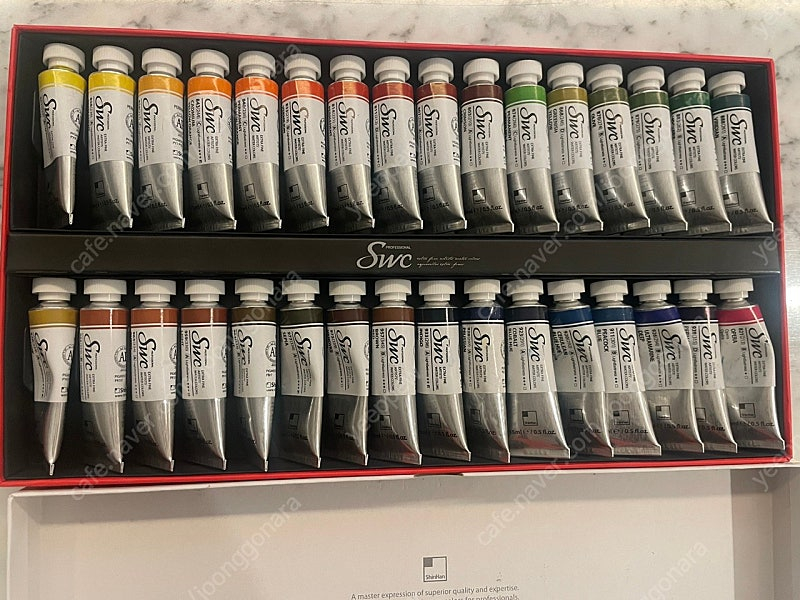 신한 SWC 수채 물감 32색 세트(거의새상품)--1