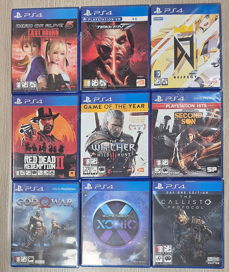 PS4 DOA5 디제이맥스 레데리2 위처3 인퍼머스