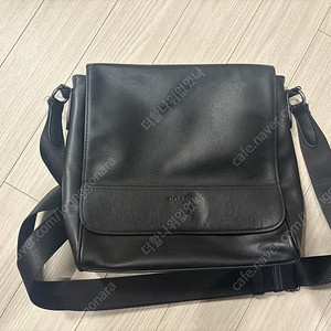 코치 COACH 블랙 휴스턴 가죽 메신저백 팝니다