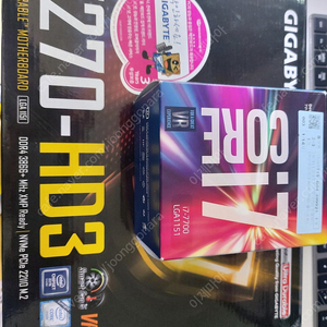 i7-7700 + 기가바이트 Z270-HD3 + 써모랩쿨러 등.