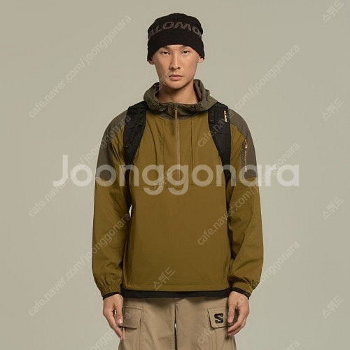 살로몬 카멜 아노락 바람막이 xl--5