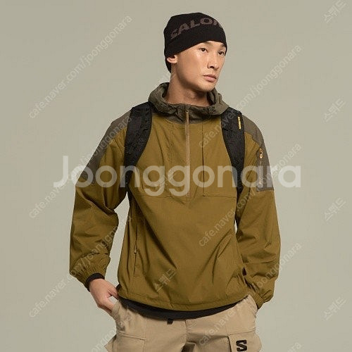 살로몬 카멜 아노락 바람막이 xl--6