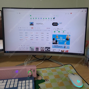 한성 27인치 커브드 모니터 상태최상깨끗