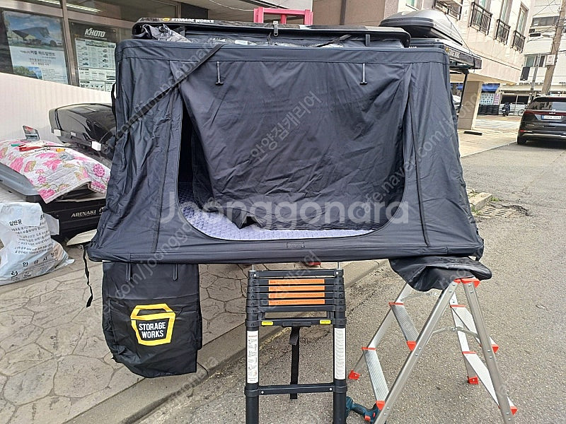 툴레 하프로 팩라인 코토 일체형 루프박스 루프탑텐트 가...--6