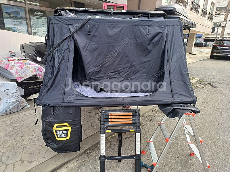 툴레 하프로 팩라인 코토 일체형 루프박스 루프탑텐트 가...--6
