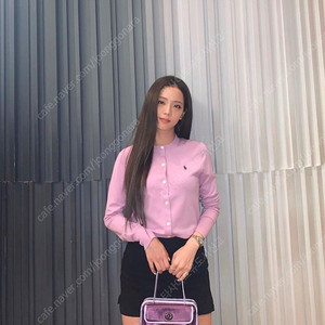 (블랙핑크 지수착용)폴로 랄프로렌 여성 코튼 블렌드 가디건 니트