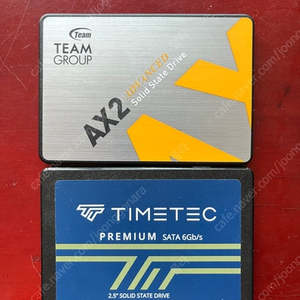 2.5인치 SSD TeamGroup AX2 2TB + Timetec PREMIUM 1TB