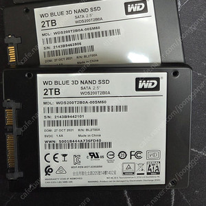 Ssd wd blue 3d nano 2tb 하드 팝니다