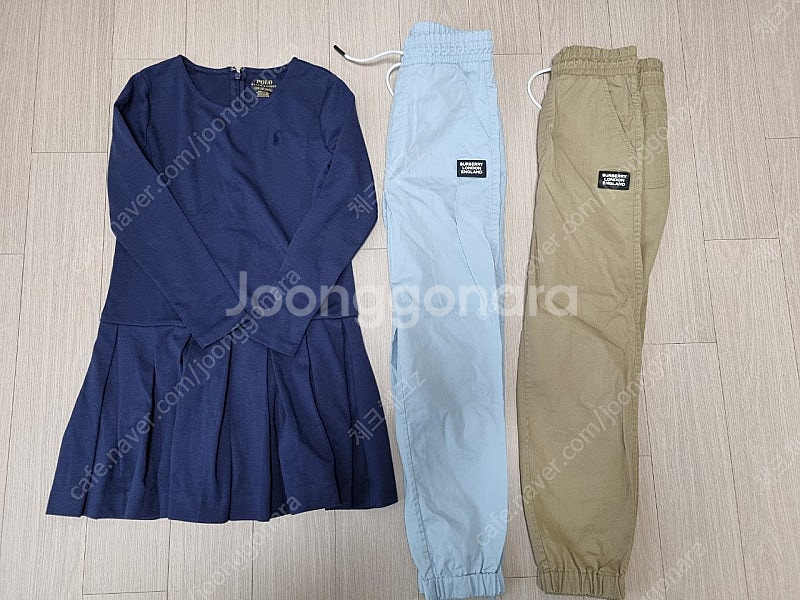 버버리 키즈 판초 케이프 면바지 폴로 m 8y 10y--3
