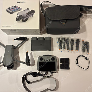 DJI 에어3(AIR3) 플라이모어콤보 RC2 (풀박스) + ND필터 세트 + DJI케어(1년 6개월 남음) 판매합니다.