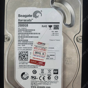 시게이트.2TB 하드 Seagate BarraCuda 7200/64M (ST2000DM001 2TB)