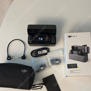 (단순개봉) DJI Mic 2 (2 TX + 1 RX + 충전 케이스) 무선마이크 팝니다.