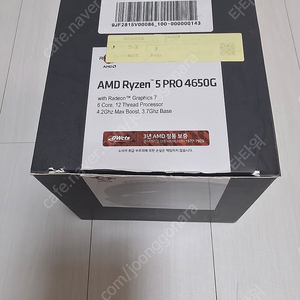 AMD CPU RYZEN 4650G 르누와르