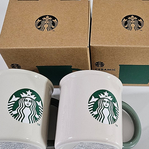 [스타벅스] 베이지 사이렌 머그 355ml ×2개