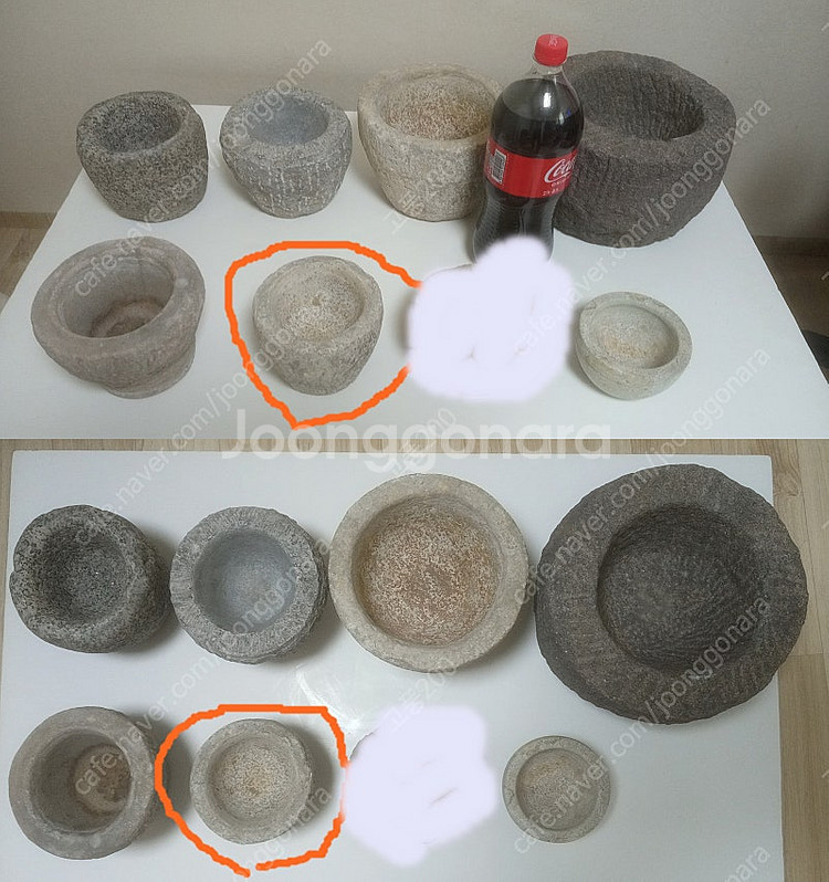 돌 약절구 (3) / 연대 오래된 골동품 약절구--8