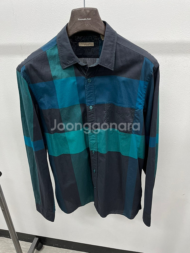 100-105) 버버리 브릿 빅체크셔츠/버버리 은장 더...--3