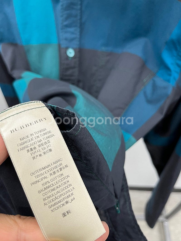 100-105) 버버리 브릿 빅체크셔츠/버버리 은장 더...--7
