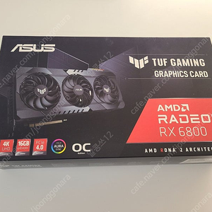 ASUS TUF 라데온 RX 6800 무상AS 있음