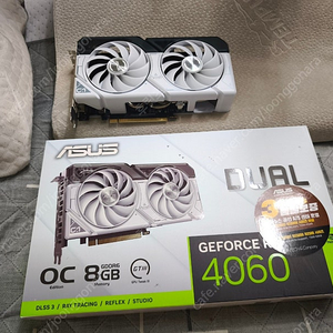 ASUS DUAL 지포스 RTX 4060 O8G OC D6 8GB White
