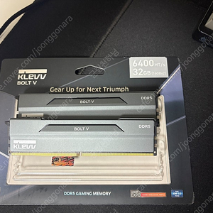 에센코어 클레브 klevv bolt v ddr5 32gb (16gb x2) 6400 cl32 서린 램 팝니다