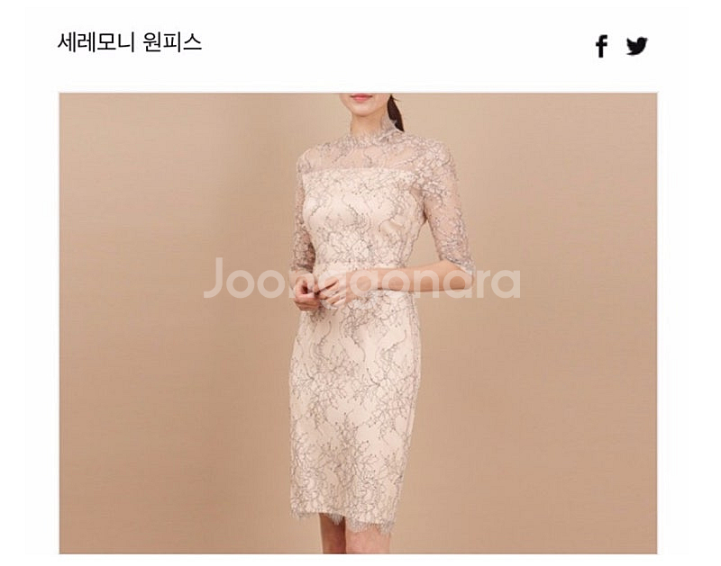시에 (더실루엣) 세레모니 시스루 레이스 원피스 M사이...--0