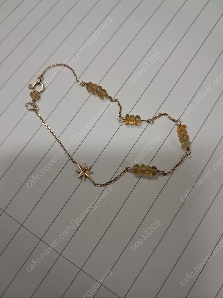 일본 스타 주얼리 10k 원석 팔찌 17.5cm 택포12만>>택포10만 이미지