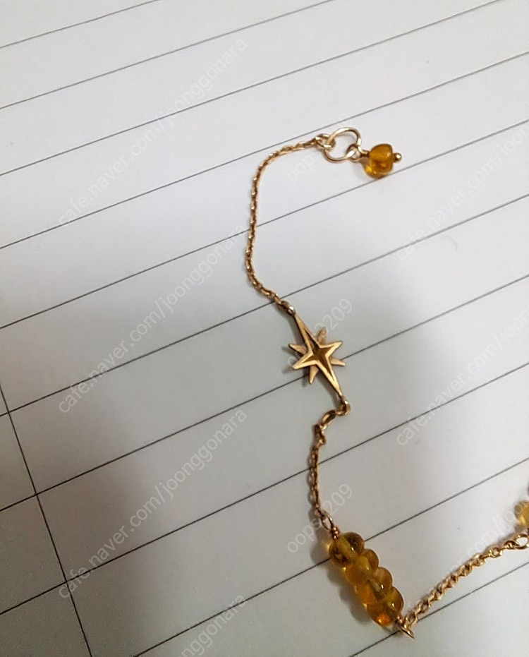 일본 스타 주얼리 10k 원석 팔찌 17.5cm 택포12만>>택포10만 이미지