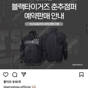 기아타이거즈 블타 춘추점퍼(110)