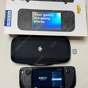 [한국 정발] 밸브 스팀덱 64GB LCD 1TB업그레이드 모델 박스, 정품케이스 포함