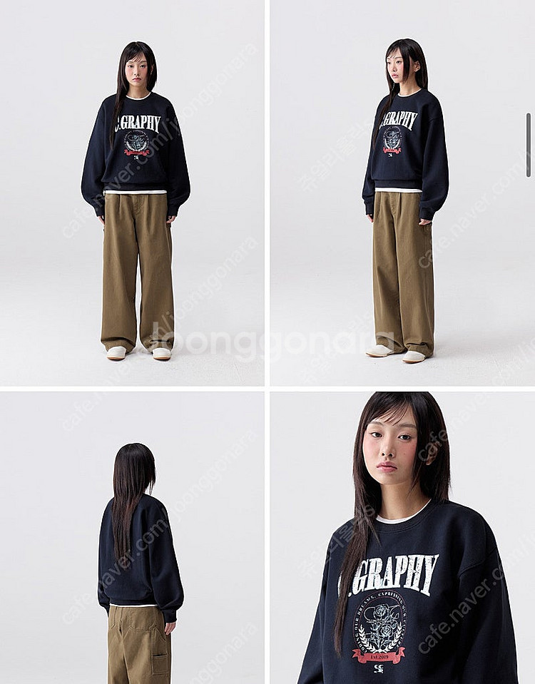 코드그라피 로즈엠블럼 맨투맨 스웻셔츠 판매--5