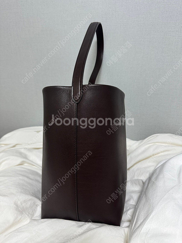 더로우 파크백 토트 미디엄 새들 가죽 체스넛 새상품--7