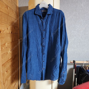 타미힐피거 린넨셔츠 인디고블루