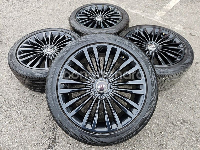 [판매] 기아 더 K9 19인치 블랙유광 순정휠 타이어 세트 판매 합니다 245 45 19 275 40 19--0