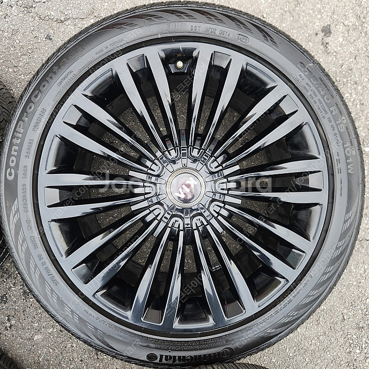 [판매] 기아 더 K9 19인치 블랙유광 순정휠 타이어 세트 판매 합니다 245 45 19 275 40 19--2