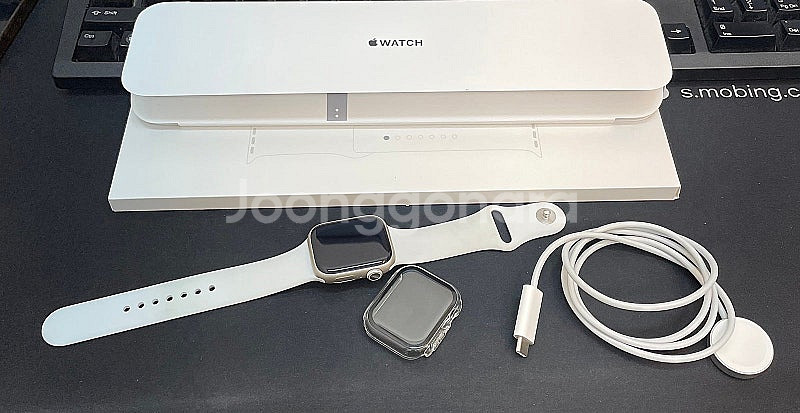 애플워치8 실버 41mm 배터리100% 상태좋은 중고2...--1