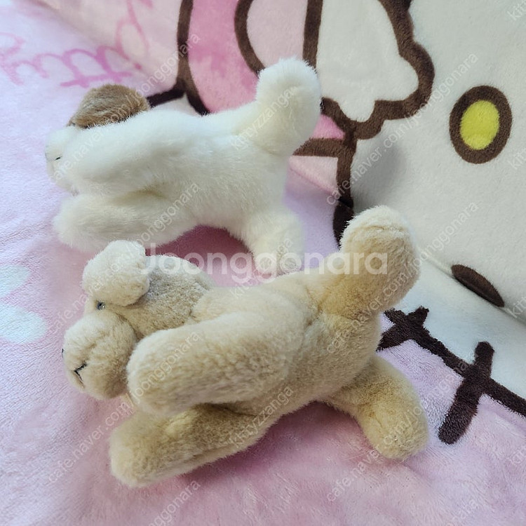 레트로 빈티지 아기강아지 인형 2마리 시고르자브종--4