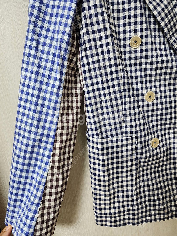 쟈니헤잇재즈 체크 자켓 블레이져 코튼자켓--2