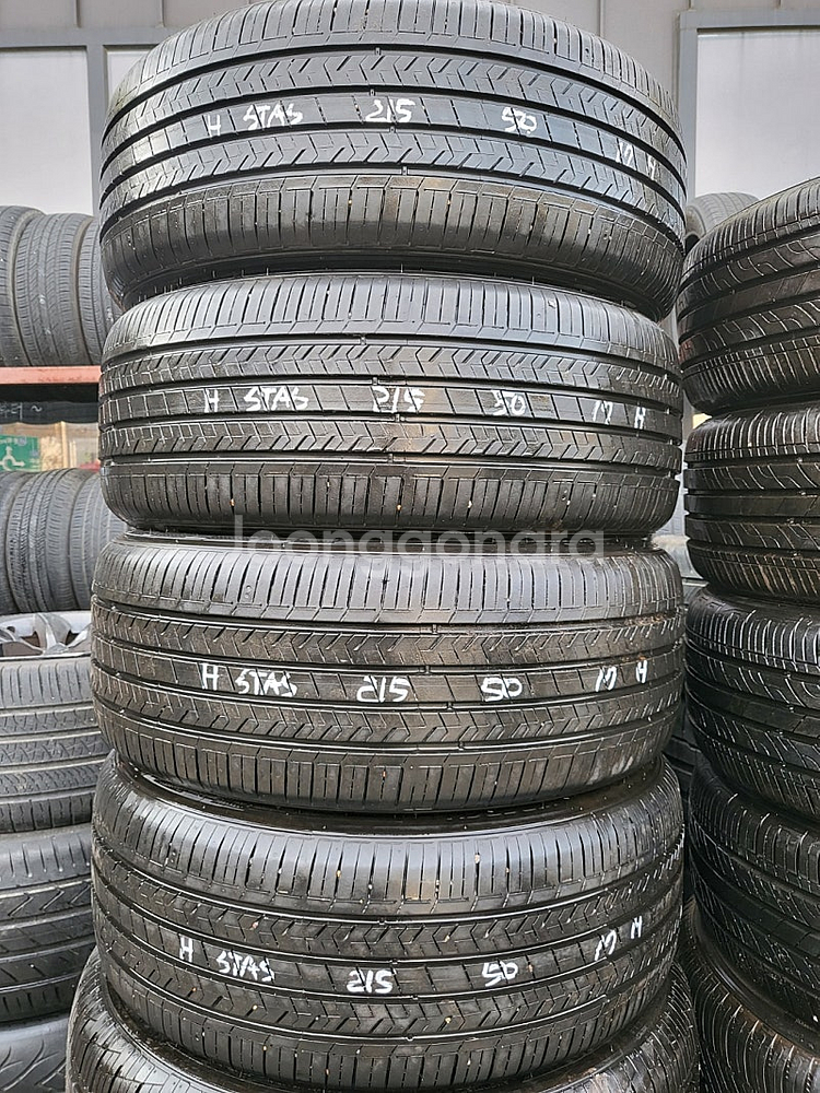 [판매] 215 50 17 한국타이어 키너지컴포트STAS 90% 24년식 A급중고타이어 장착포함--1