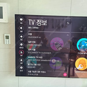 LG OLED 벽걸이 55인치 TV + 사운드바 + TV 선반